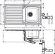 Edelstahlspüle mit zwei Abtropfflächen, Abfluss und Überlauf, klar strukturiert und für den Einbau geeignet. Modell von Hansgrohe.